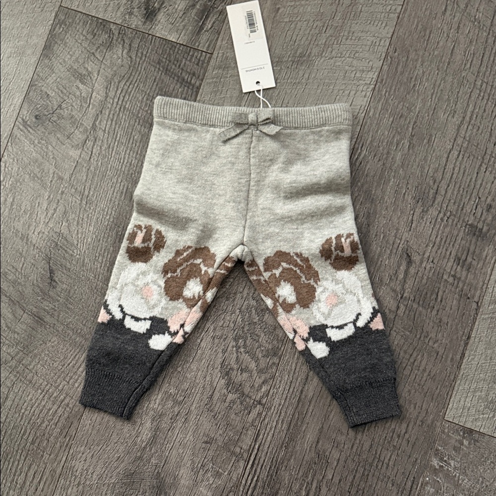 Janie and Jack Gray and Black Leggings